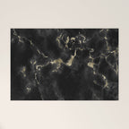 Modern abstract black gold trendy marble Welcome Mat Gallery Image 1