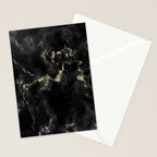 Modern abstract black gold trendy marble Stationery Card Gallery Image 2