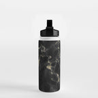 Modern abstract black gold trendy marble Water Bottle Gallery Image 2