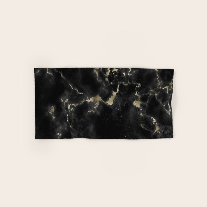 Modern abstract black gold trendy marble Towels Gallery Image 1