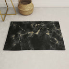 Modern abstract black gold trendy marble Rug Gallery Image 1
