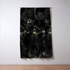 Modern abstract black gold trendy marble Window Curtain Gallery Image 3
