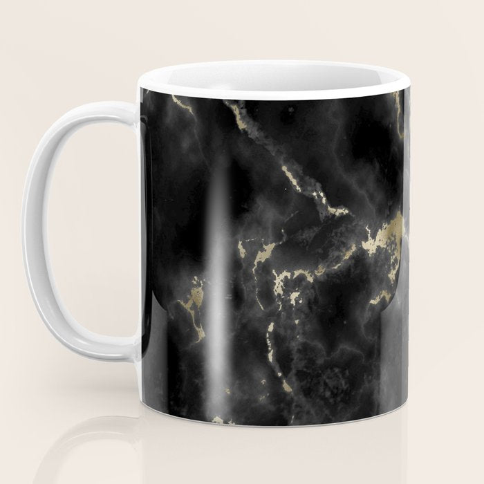 Modern abstract black gold trendy marble Coffee Mug Gallery Image 3