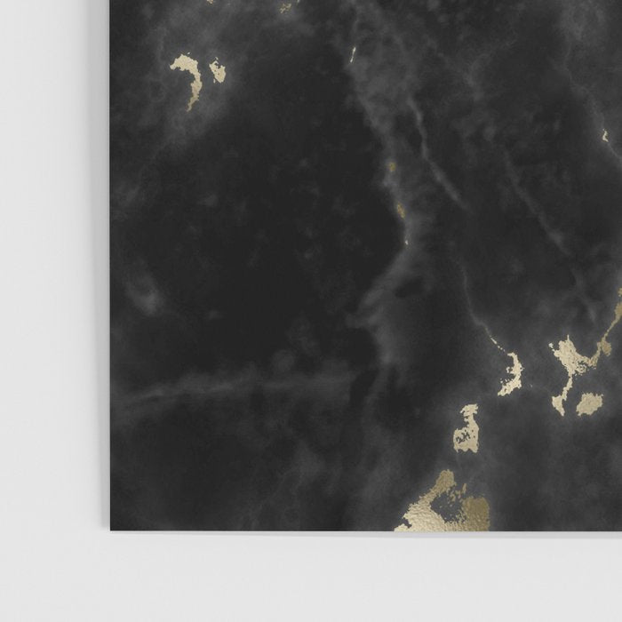 Modern abstract black gold trendy marble Poster Gallery Image 3