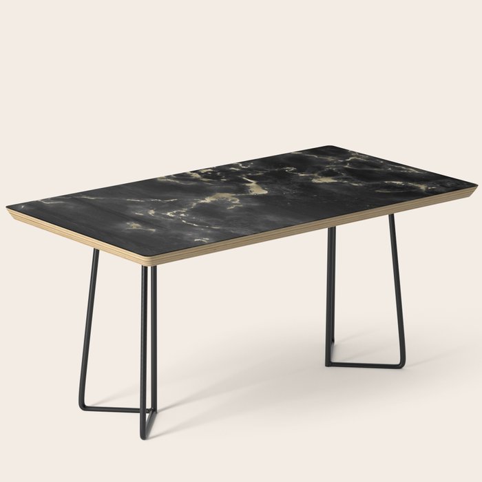 Modern abstract black gold trendy marble Coffee Table Gallery Image 1