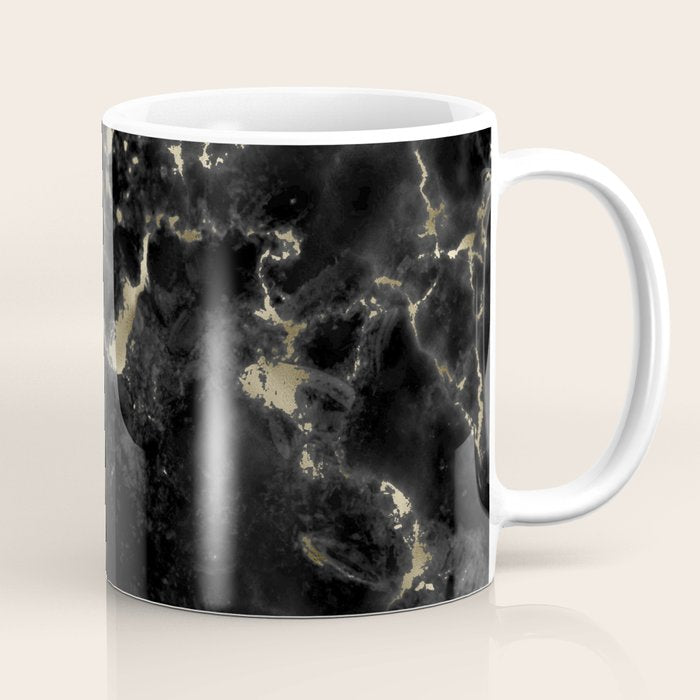 Modern abstract black gold trendy marble Coffee Mug Gallery Image 1