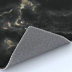 Modern abstract black gold trendy marble Rug Gallery Image 4