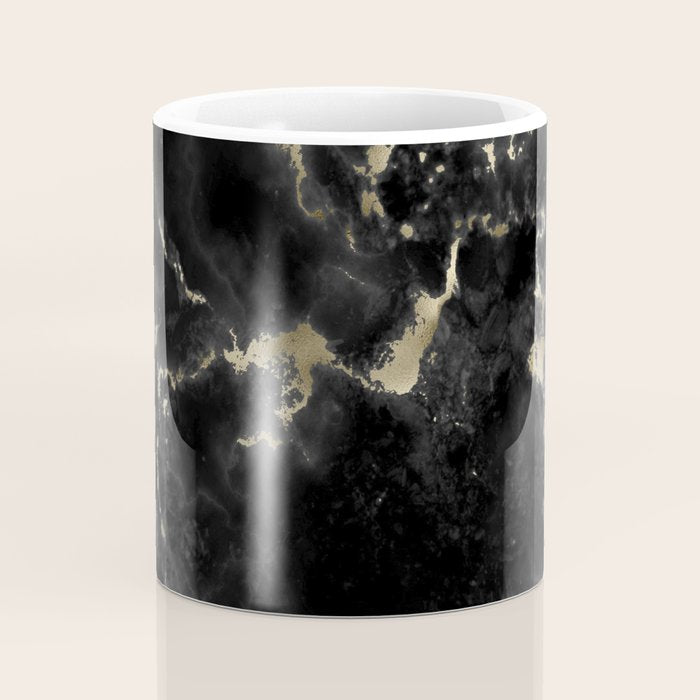 Modern abstract black gold trendy marble Coffee Mug Gallery Image 4