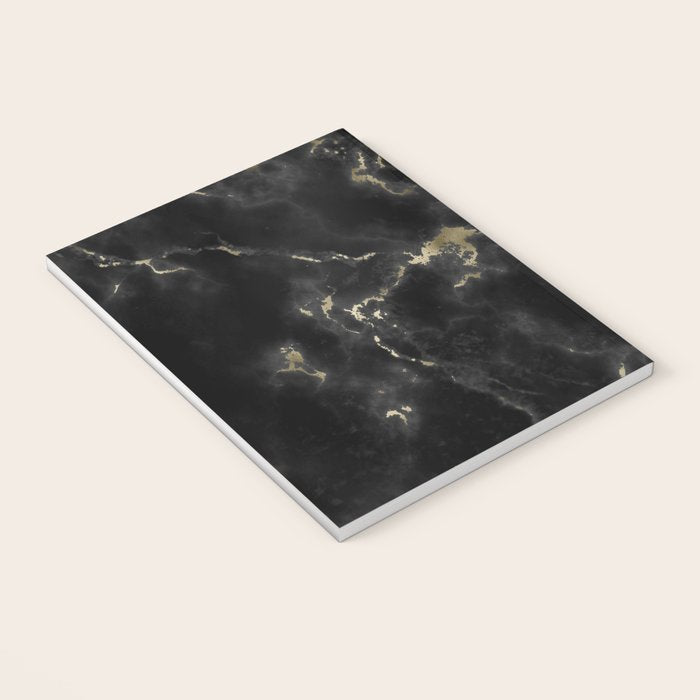 Modern abstract black gold trendy marble Notebook Gallery Image 3