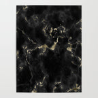 Modern abstract black gold trendy marble Poster Gallery Image 4