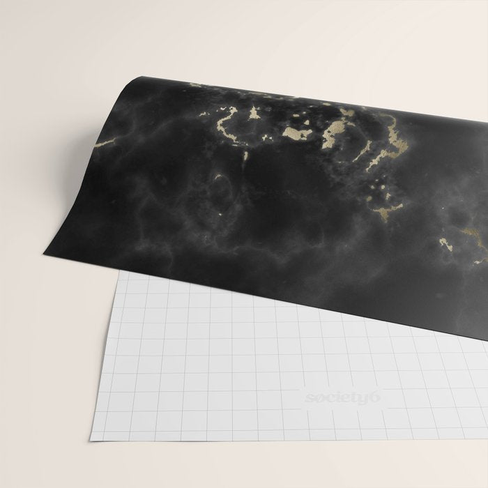 Modern abstract black gold trendy marble Wrapping Paper Gallery Image 2