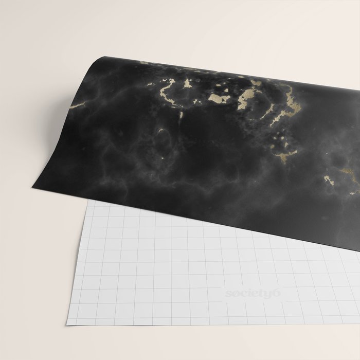 Modern abstract black gold trendy marble Wrapping Paper Gallery Image 2