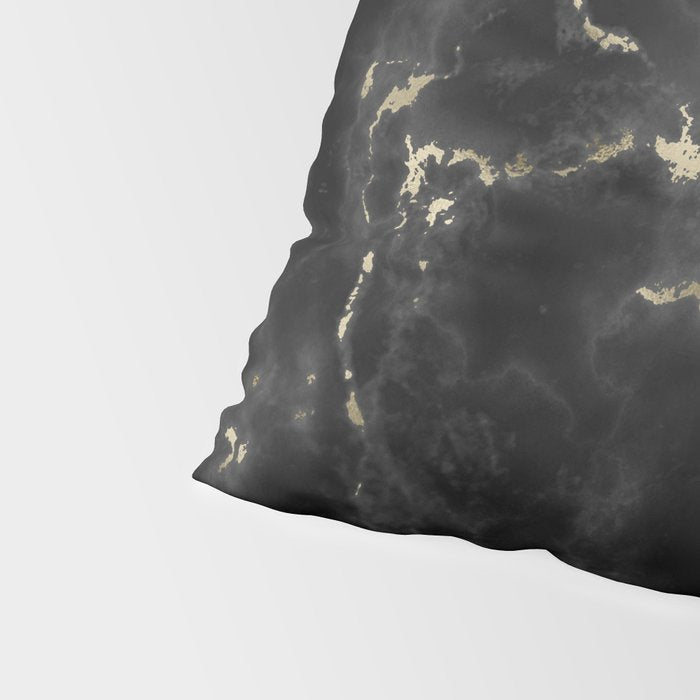 Modern abstract black gold trendy marble Pillow Sham Gallery Image 4