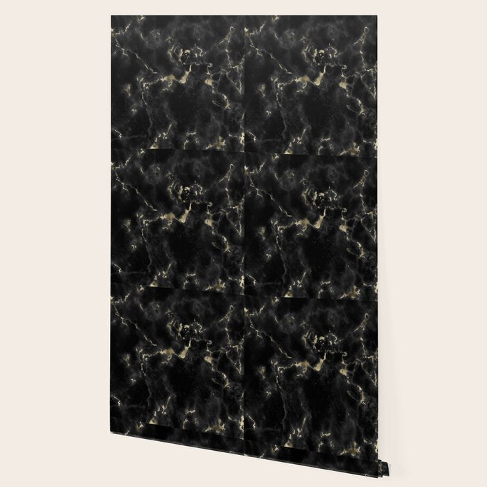 Modern abstract black gold trendy marble Wallpaper Gallery Image 2