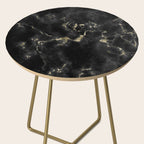 Modern abstract black gold trendy marble Side Table Gallery Image 2