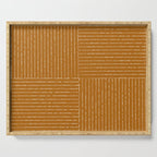 Lines III (Golden Brown) Serving Tray Gallery Image 1