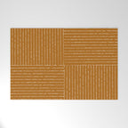 Lines III (Golden Brown) Welcome Mat Gallery Image 1