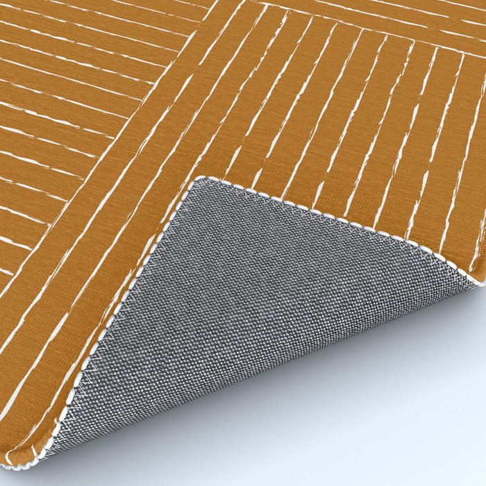 Lines III (Golden Brown) Rug Gallery Image 4