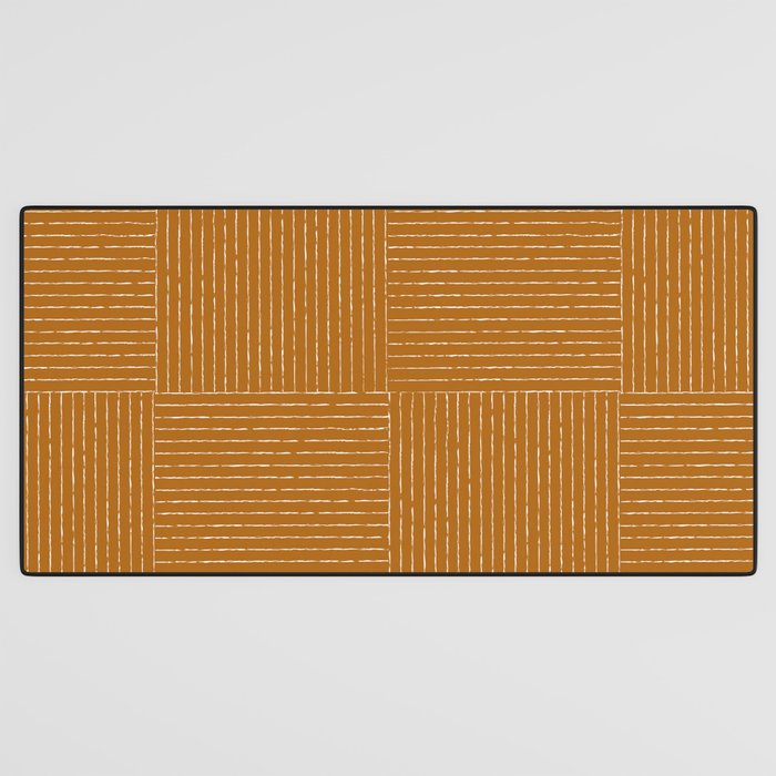 Lines III (Golden Brown) Desk Mat Gallery Image 3