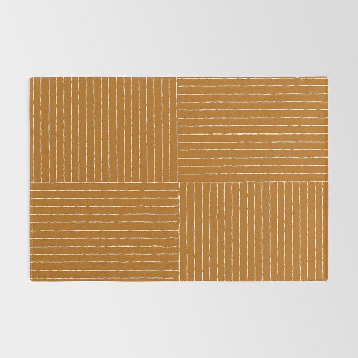 Lines III (Golden Brown) Rug Gallery Image 2
