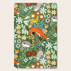 Textured Woodland Pattern - Forest Green Cutting Board Gallery Image 1