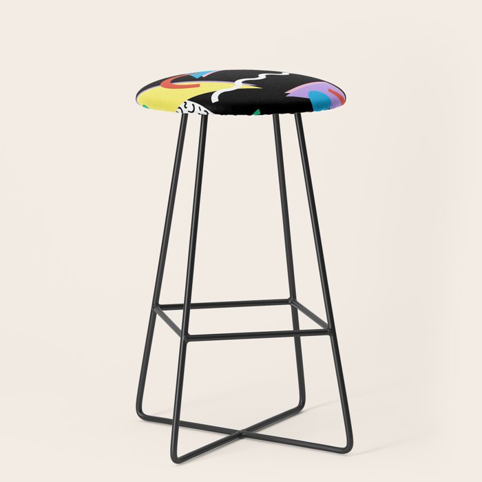 Memphis pattern 87 - 80s / 90s Retro Stool Gallery Image 1