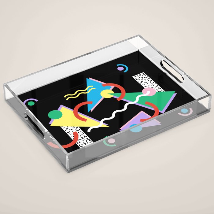 Memphis pattern 87 - 80s / 90s Retro Acrylic Tray Gallery Image 1