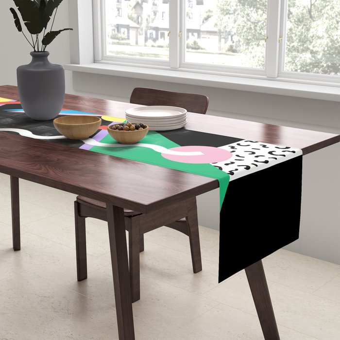 Memphis pattern 87 - 80s / 90s Retro Table Runner Gallery Image 2