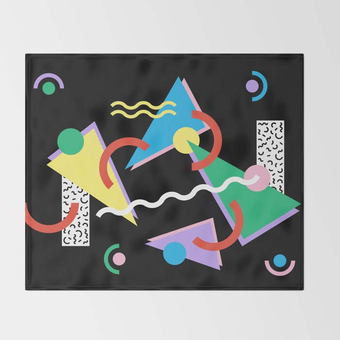 Memphis pattern 87 - 80s / 90s Retro Throw Blanket Gallery Image 2