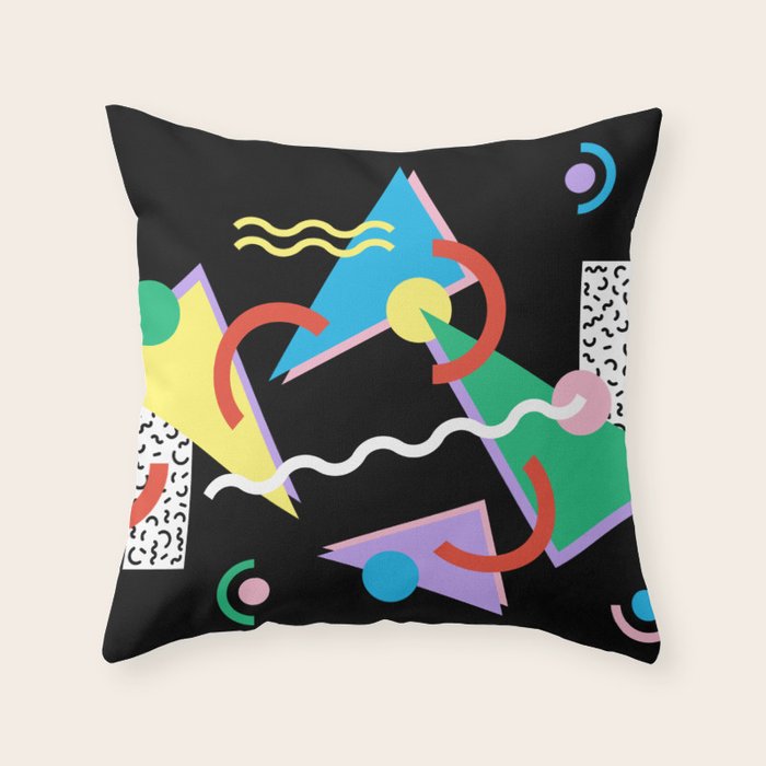 Memphis pattern 87 - 80s / 90s Retro Throw Pillow Gallery Image 1