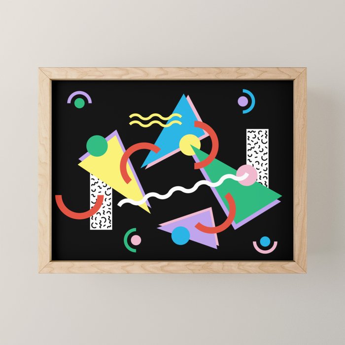 Memphis pattern 87 - 80s / 90s Retro Mini Art Print Gallery Image 1