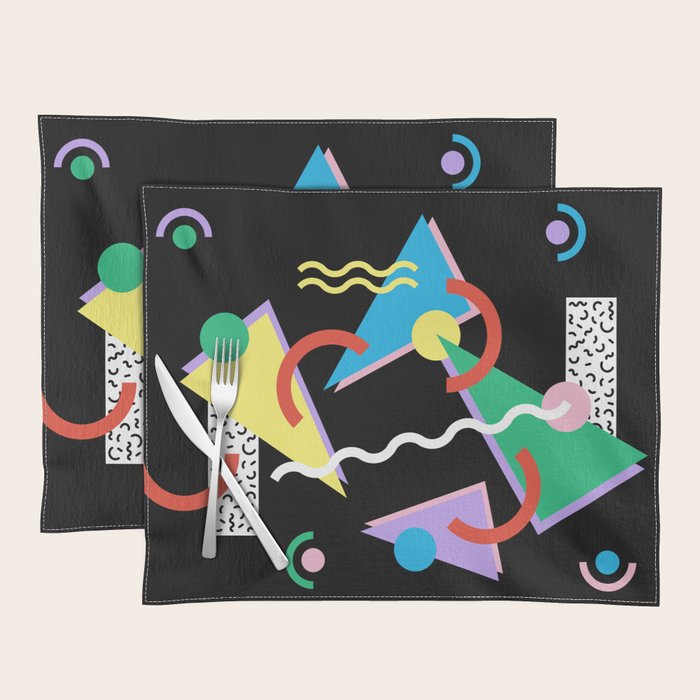 Memphis pattern 87 - 80s / 90s Retro Placemat Gallery Image 1
