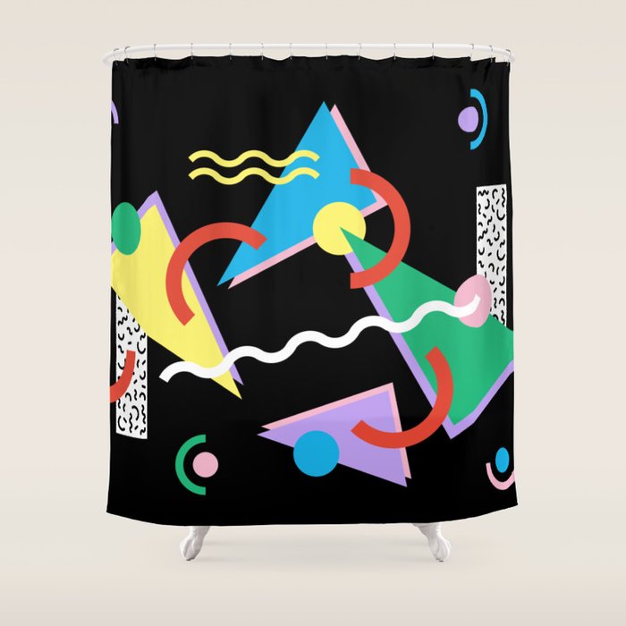 Memphis pattern 87 - 80s / 90s Retro Shower Curtain Gallery Image 1