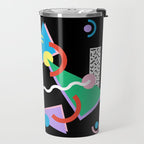 Memphis pattern 87 - 80s / 90s Retro Travel Mug Gallery Image 2
