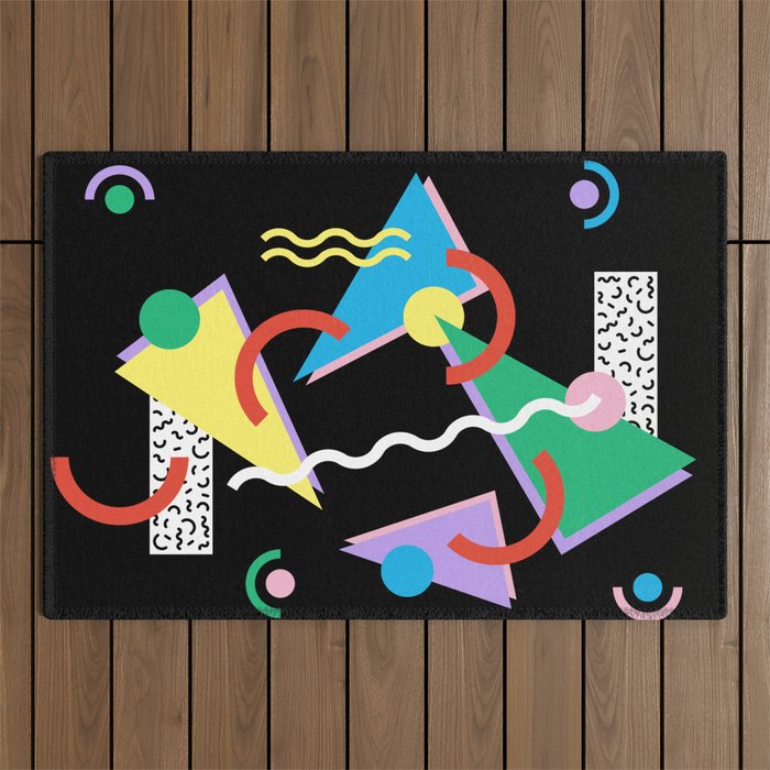 Memphis pattern 87 - 80s / 90s Retro Outdoor Rug Gallery Image 1