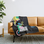 Memphis pattern 87 - 80s / 90s Retro Throw Blanket Gallery Image 1
