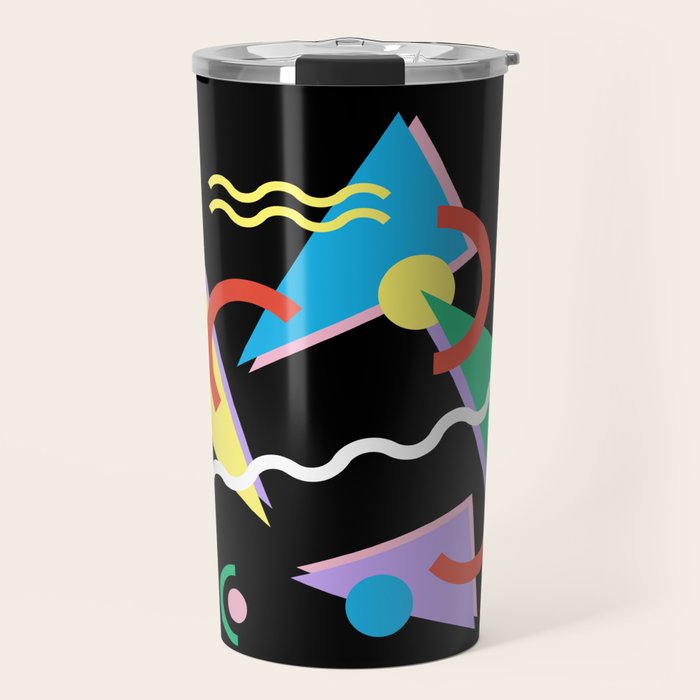 Memphis pattern 87 - 80s / 90s Retro Travel Mug Gallery Image 1