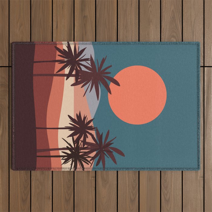 Abstract Landscape 13 Portrait Outdoor Rug Gallery Image 1