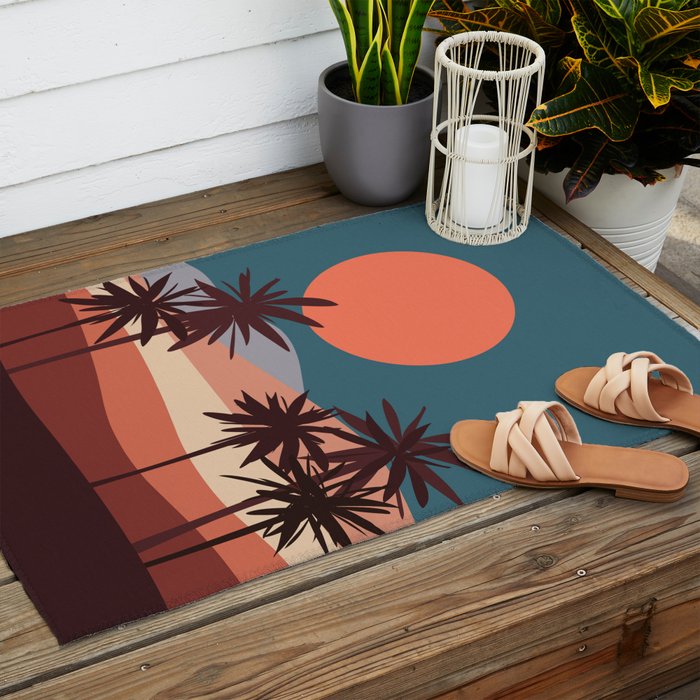 Abstract Landscape 13 Portrait Outdoor Rug Gallery Image 2