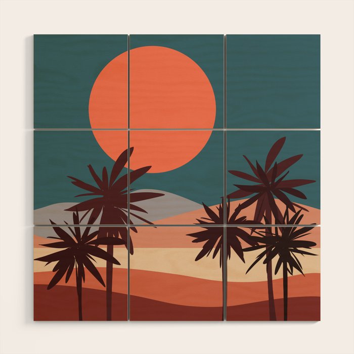 Abstract Landscape 13 Portrait Wood Wall Art Gallery Image 1