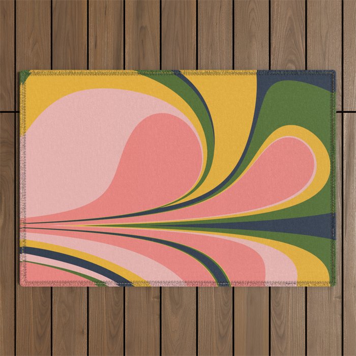 Spring Color Swirl Outdoor Rug Gallery Image 1