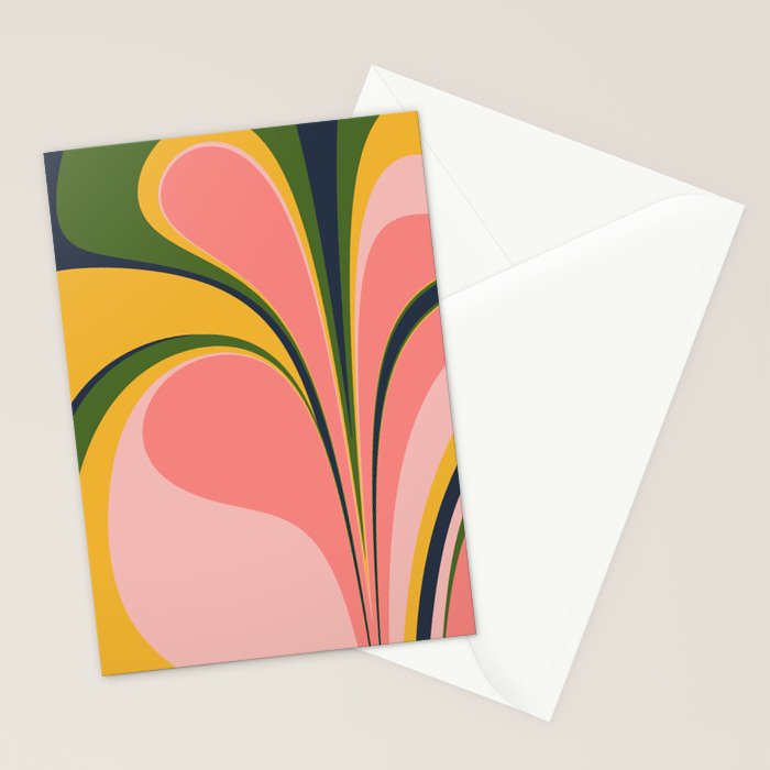 Spring Color Swirl Stationery Card Gallery Image 2