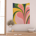 Spring Color Swirl Wall Tapestry Gallery Image 2