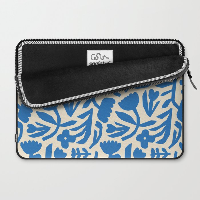 Blue flower nature art pattern Laptop Sleeve Gallery Image 2
