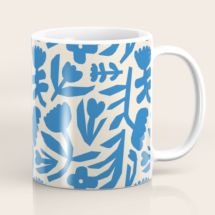 Blue flower nature art pattern Coffee Mug Gallery Image 1