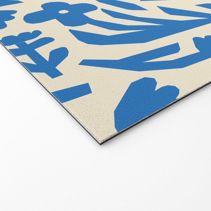 Blue flower nature art pattern Welcome Mat Gallery Image 2