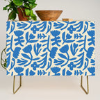 Blue flower nature art pattern Credenza Gallery Image 1
