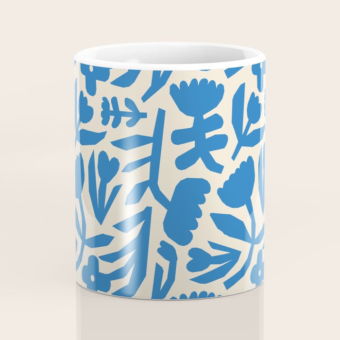 Blue flower nature art pattern Coffee Mug Gallery Image 4
