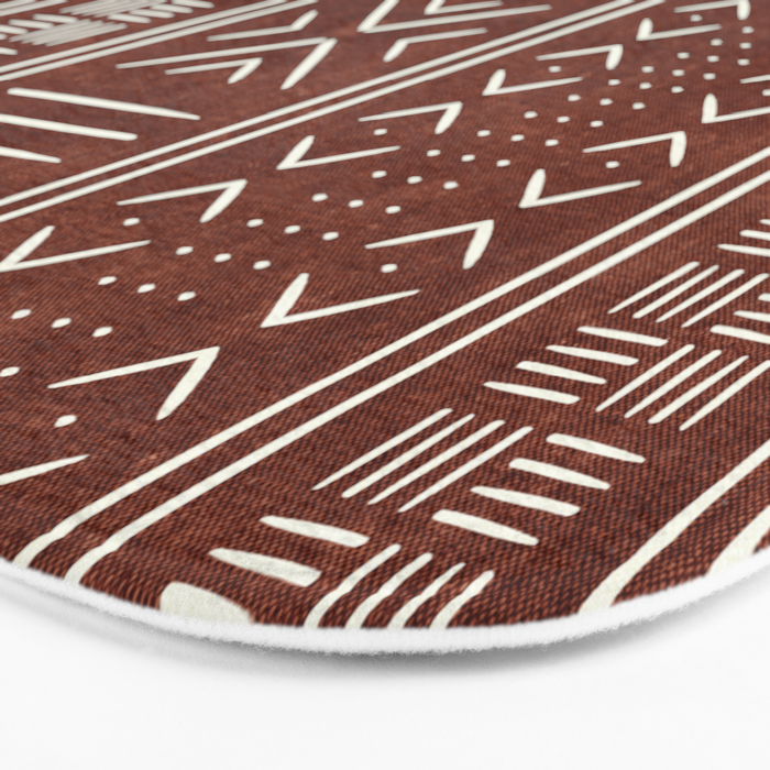 rust mud cloth Bath Mat Gallery Image 3