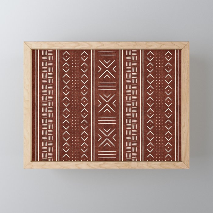 rust mud cloth Mini Art Print Gallery Image 1